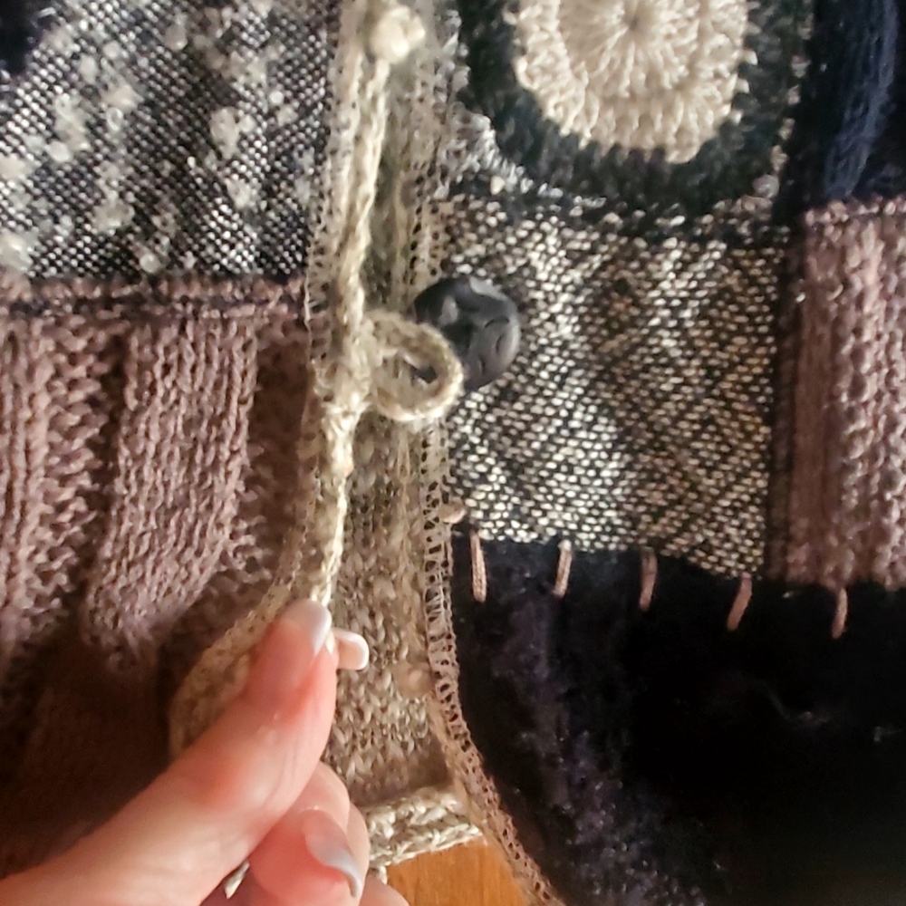 Sandy Starkman Vintage Patchwork Botanical Textur… - image 7